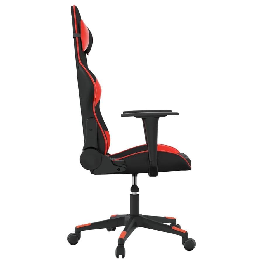 Chaise de jeu de massage Noir et rouge Similicuir - 4