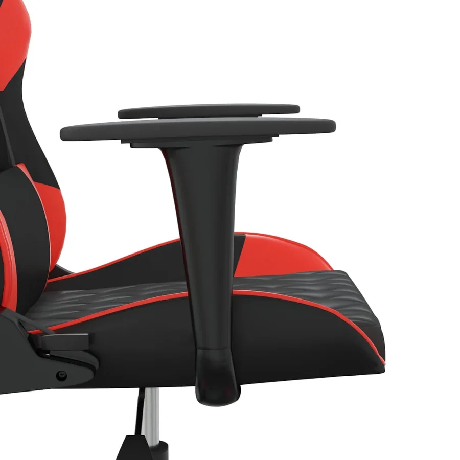 Chaise de jeu de massage Noir et rouge Similicuir - 9