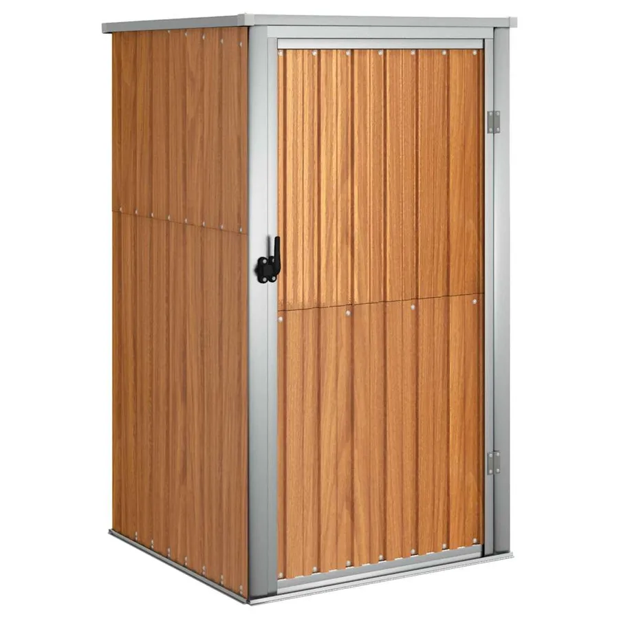 Abri à outils de jardin marron 88x89x161 cm acier galvanisé - 2