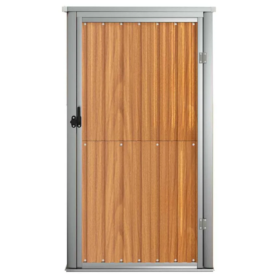 Abri à outils de jardin marron 88x89x161 cm acier galvanisé - 3