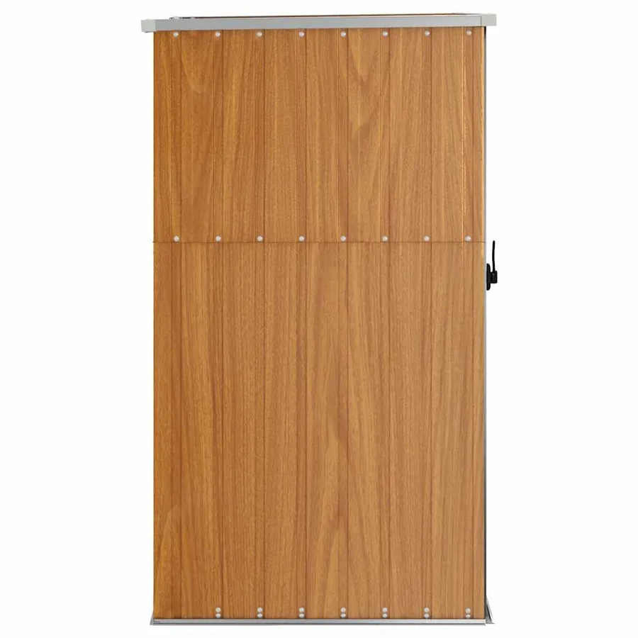 Abri à outils de jardin marron 88x89x161 cm acier galvanisé - 4