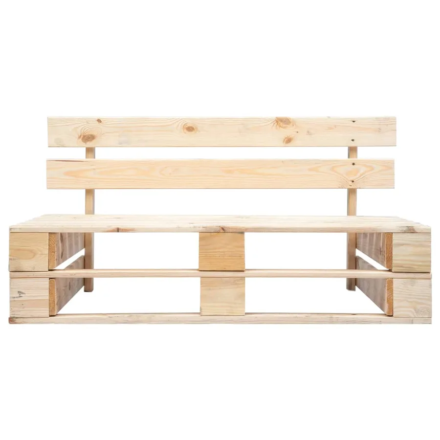 Canapé de jardin palette avec coussins gris Pinède - 4