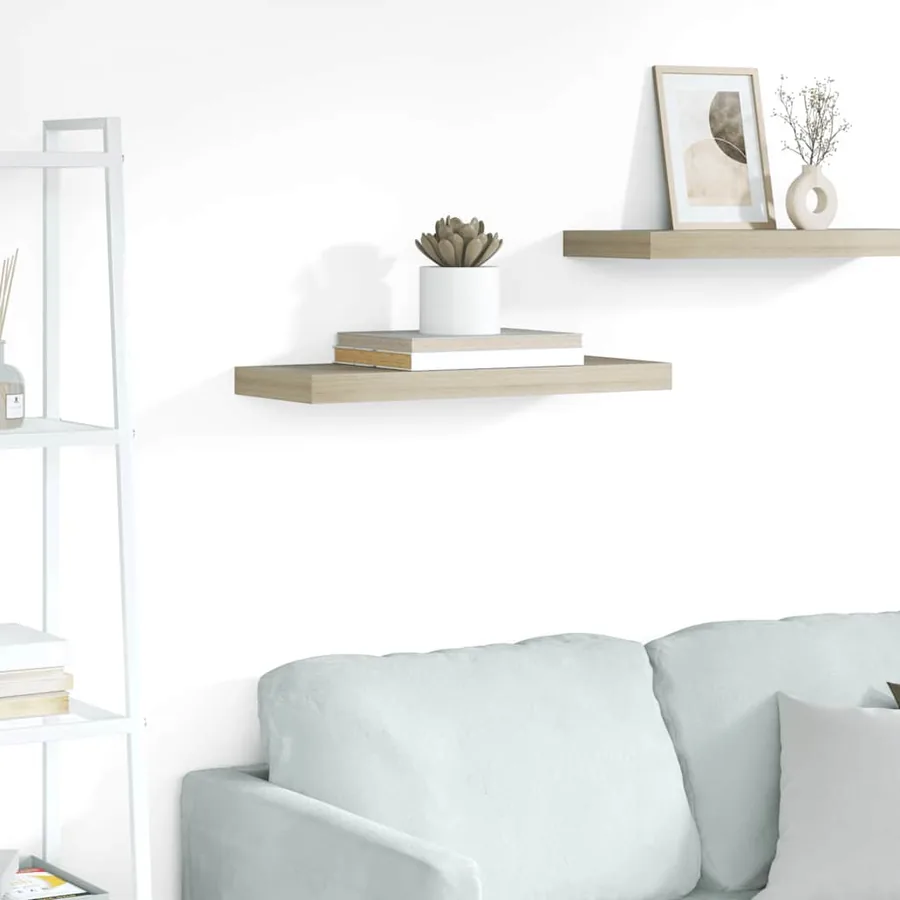 Étagère flottante murale chêne 60x23,5x3,8 cm MDF