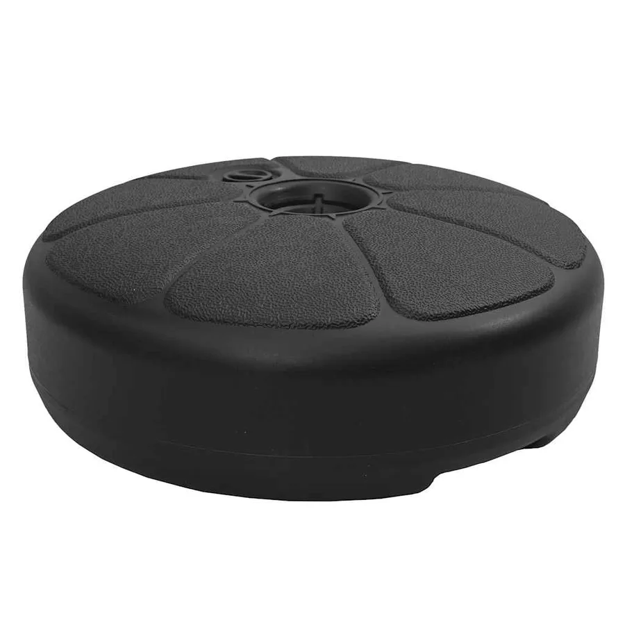 Socle de parasol Rempli de sable/d'eau 15 L Noir - 2