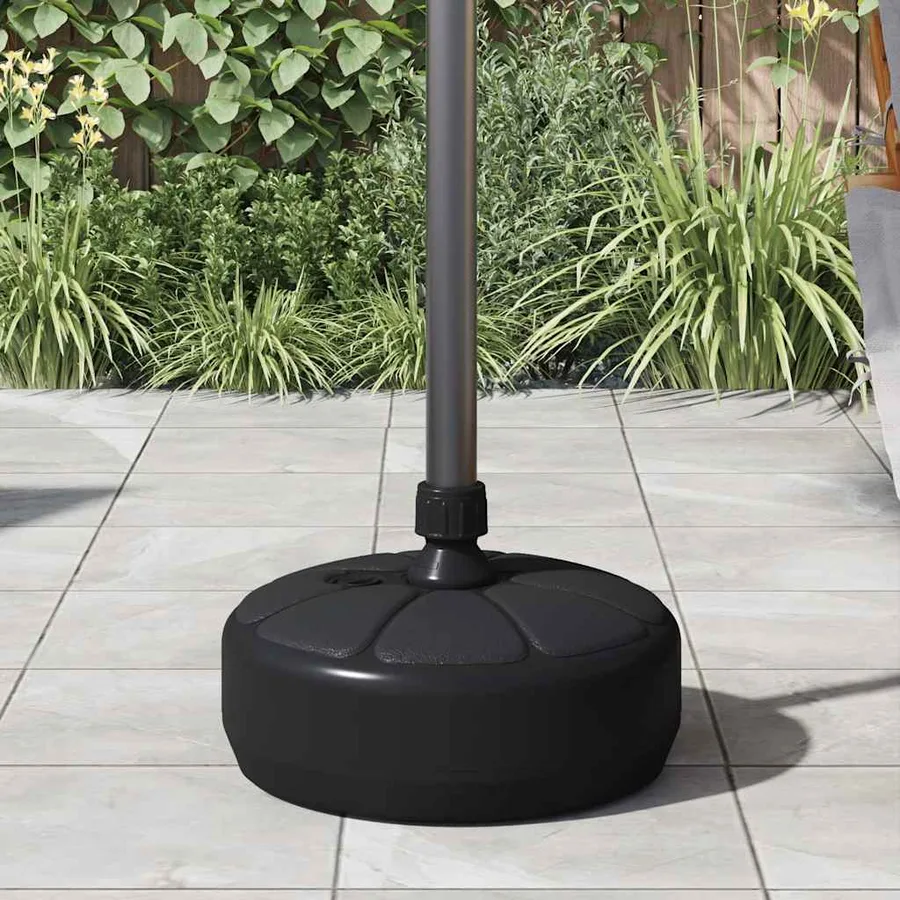 Socle de parasol Rempli de sable/d'eau 15 L Noir - 3