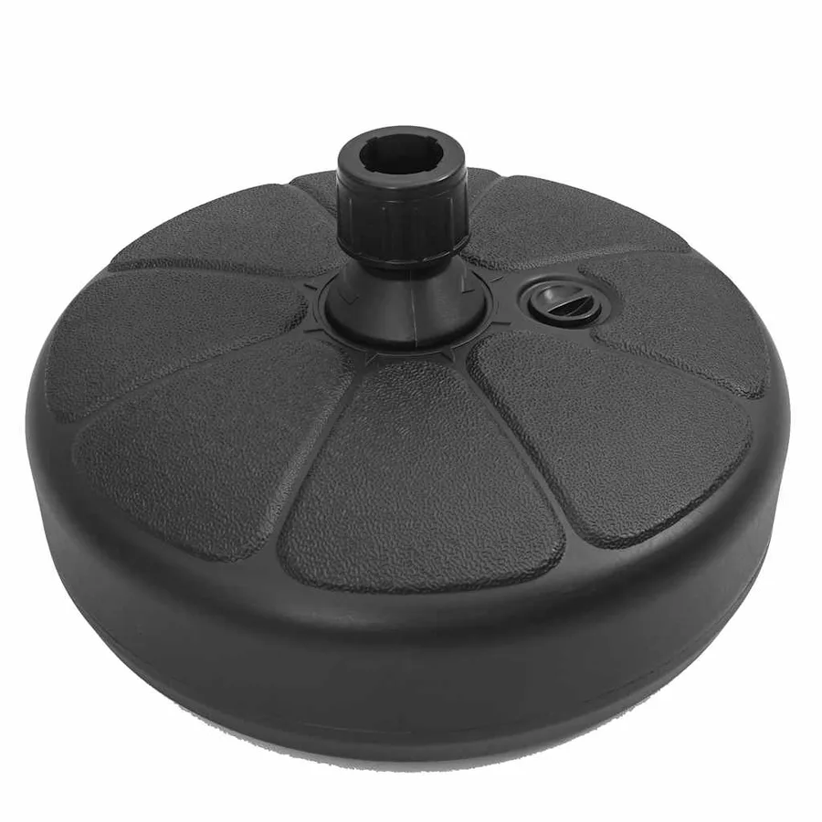 Socle de parasol Rempli de sable/d'eau 15 L Noir - 5