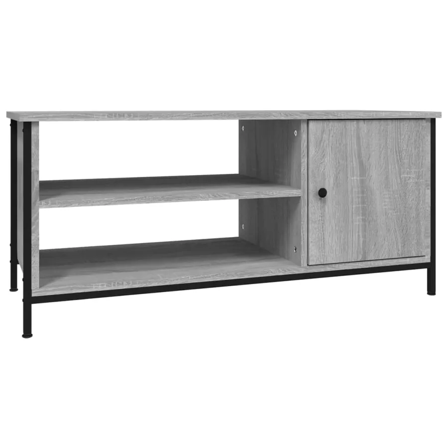 Meuble TV sonoma gris 100x40x45 cm bois d'ingénierie - 2