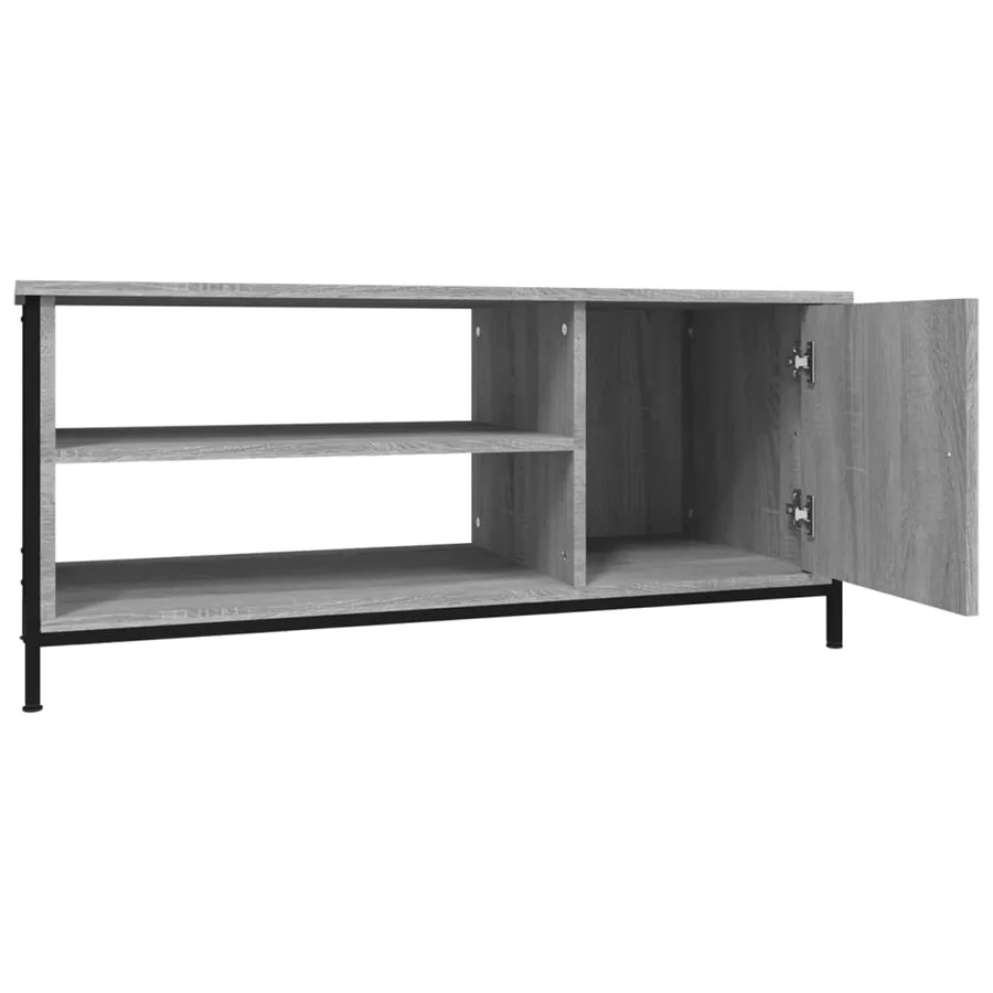 Meuble TV sonoma gris 100x40x45 cm bois d'ingénierie - 6