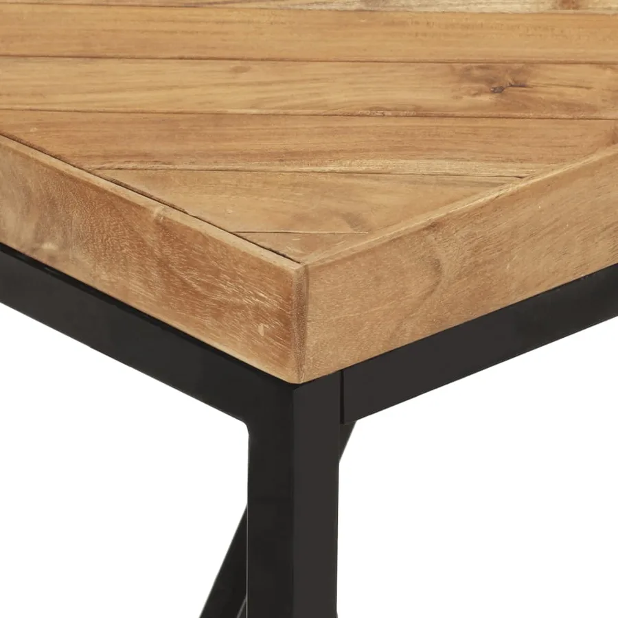 Table à manger 120x60x76 cm Bois massif d'acacia et de manguier - 5