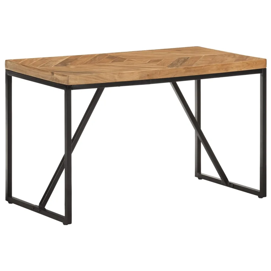 Table à manger 120x60x76 cm Bois massif d'acacia et de manguier - 8