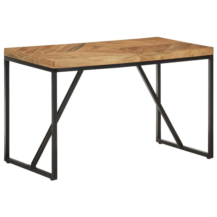 Table à manger 120x60x76 cm Bois massif d'acacia et de manguier - 9
