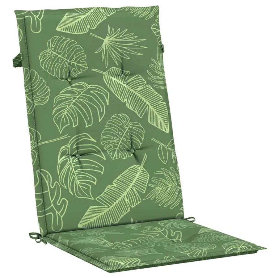 Coussins de chaise à dossier haut lot de 4 modèle de feuille - 5