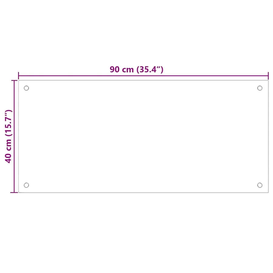 Dosseret de cuisine Transparent 90 x 40 cm Verre trempé - 10