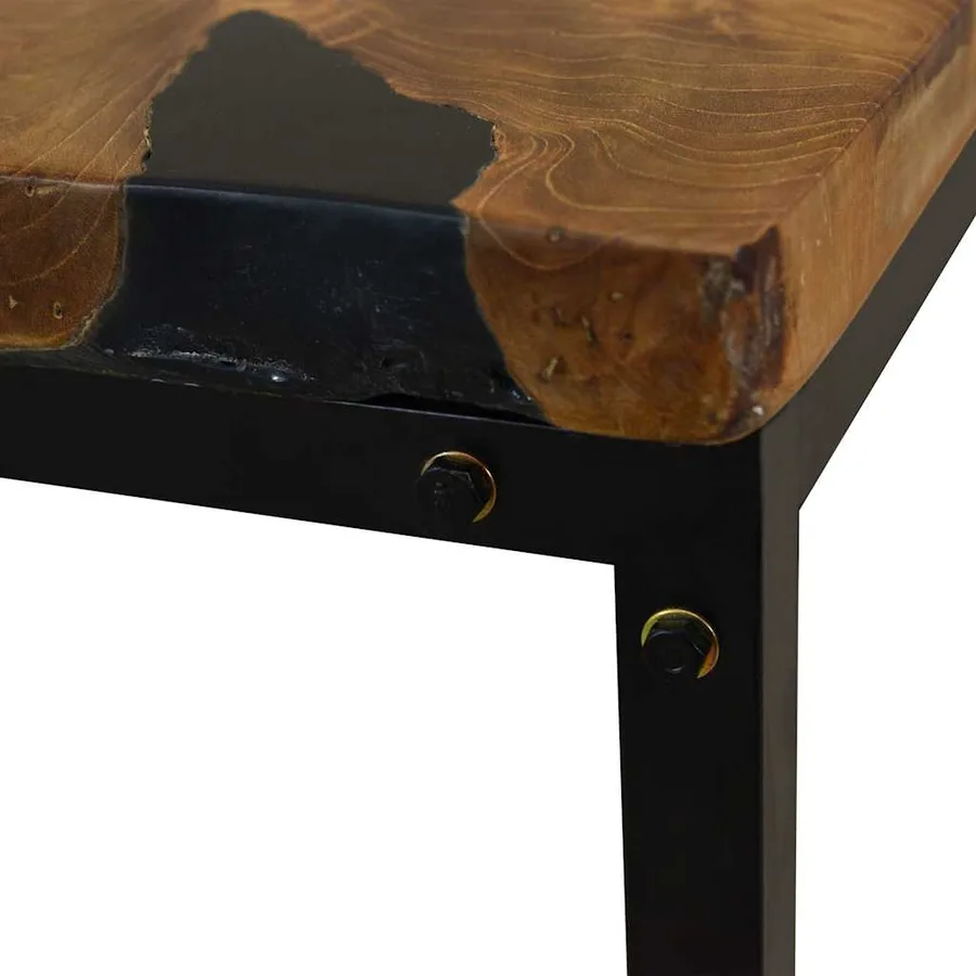 Table basse Teck Résine 60x60x40 cm - 9