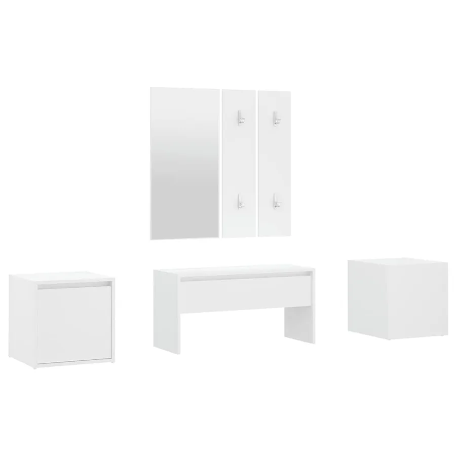 Ensemble de meubles de couloir Blanc Bois d'ingénierie - 2