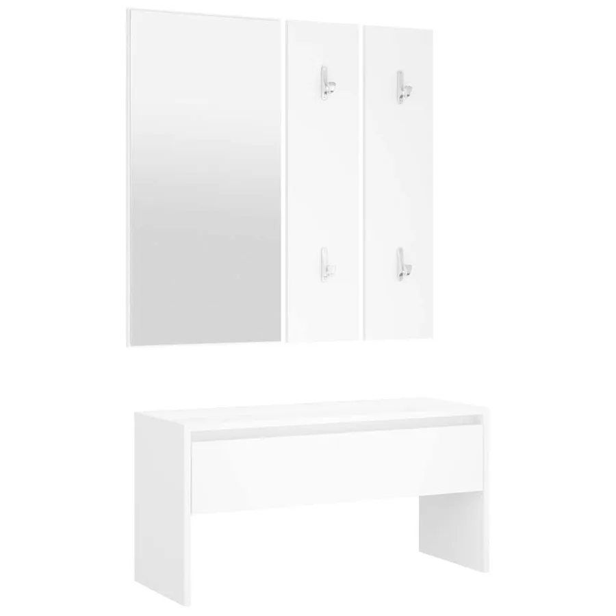 Ensemble de meubles de couloir Blanc Bois d'ingénierie - 6