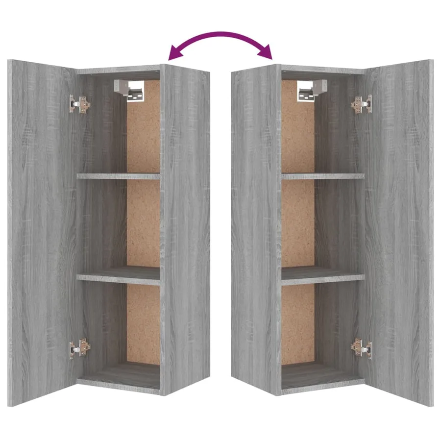 Ensemble de meubles TV 4 pcs Sonoma gris Bois d'ingénierie - 11