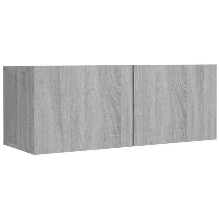 Ensemble de meubles TV 4 pcs Sonoma gris Bois d'ingénierie - 7