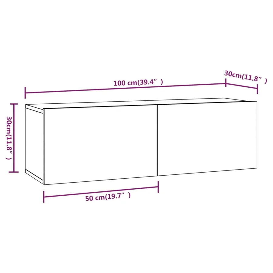 Ensemble de meubles TV 4 pcs Sonoma gris Bois d'ingénierie - 8
