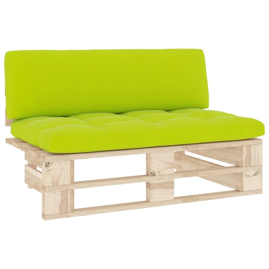 Canapé central palette de jardin bois de pin imprégné - 2