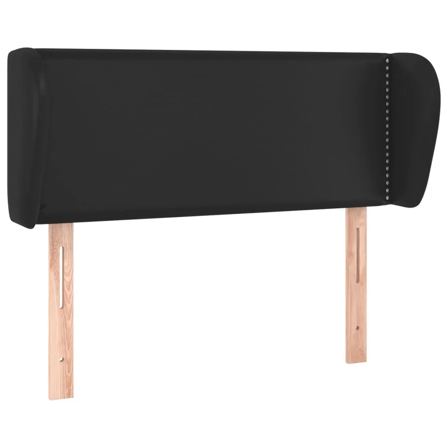 Tête de lit avec oreilles Noir 93x23x78/88 cm Similicuir - 2