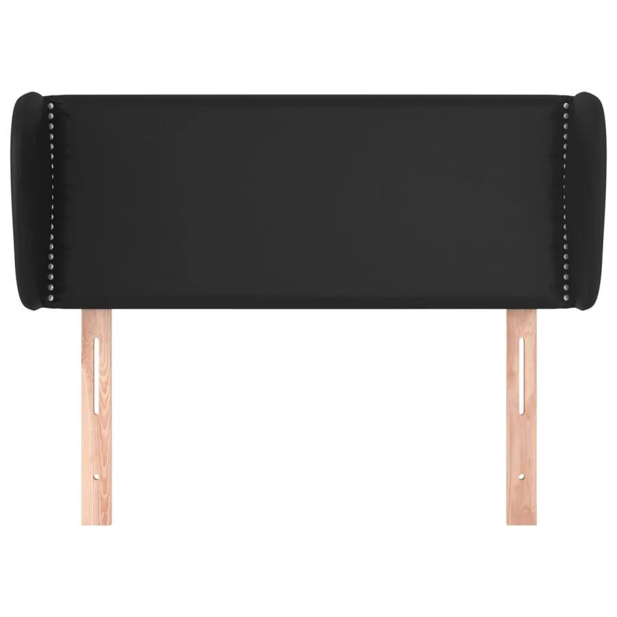 Tête de lit avec oreilles Noir 93x23x78/88 cm Similicuir - 3