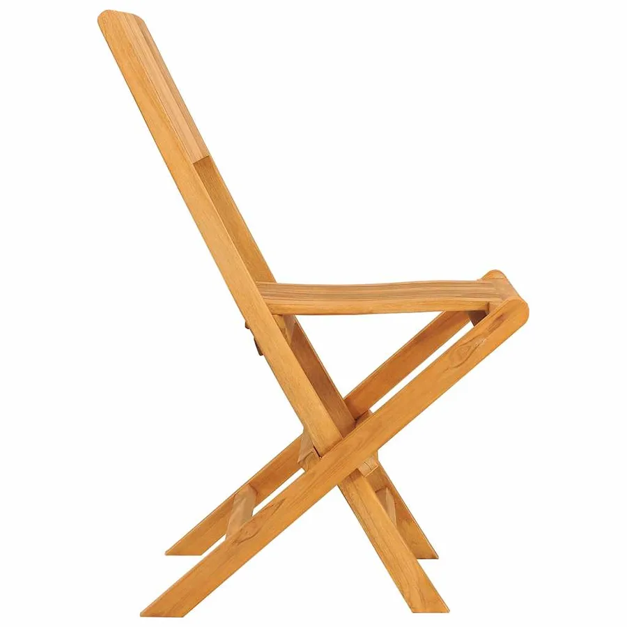 Chaises de jardin pliantes lot de 4 47x61x90cm bois massif teck - 4