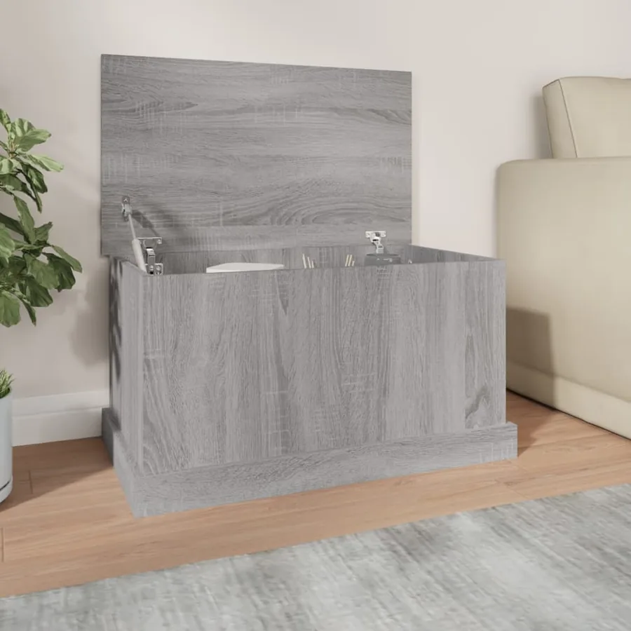 Boîte de rangement sonoma gris 70x40x38 cm bois d'ingénierie