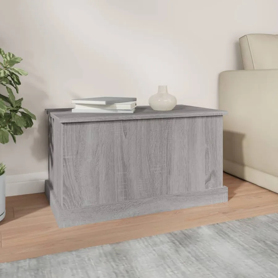 Boîte de rangement sonoma gris 70x40x38 cm bois d'ingénierie - 3