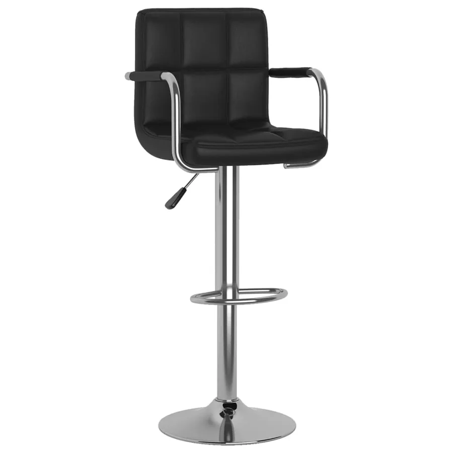 Tabourets de bar lot de 2 noir similicuir - 3