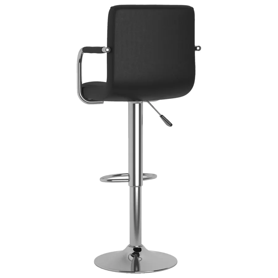 Tabourets de bar lot de 2 noir similicuir - 6