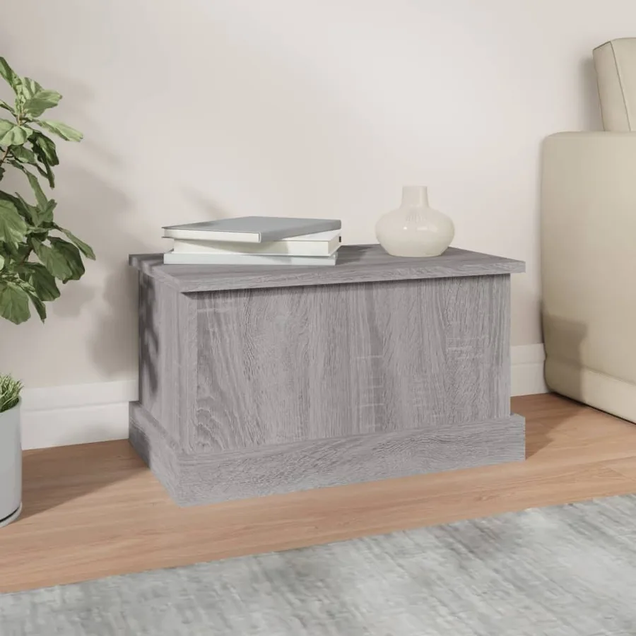 Boîte de rangement sonoma gris 50x30x28 cm bois d'ingénierie - 3