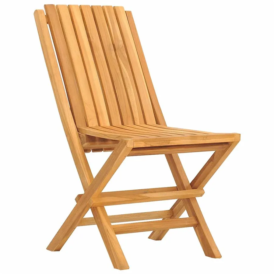 Chaises de jardin pliantes lot de 2 47x47x89cm bois massif teck - 3
