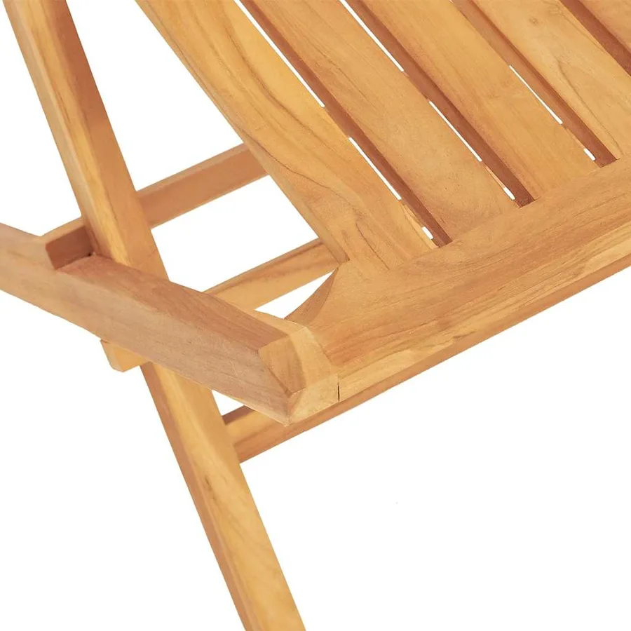 Chaises de jardin pliantes lot de 2 47x47x89cm bois massif teck - 7
