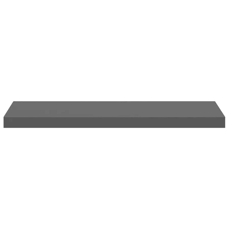 Étagère murale flottante 4 pcs Gris brillant 80x23,5x3,8 cm MDF - 7
