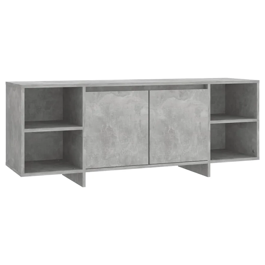 Meuble TV Gris béton 130x35x50 cm Bois d'ingénierie - 2