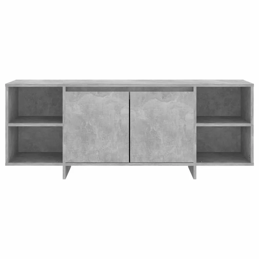 Meuble TV Gris béton 130x35x50 cm Bois d'ingénierie - 5