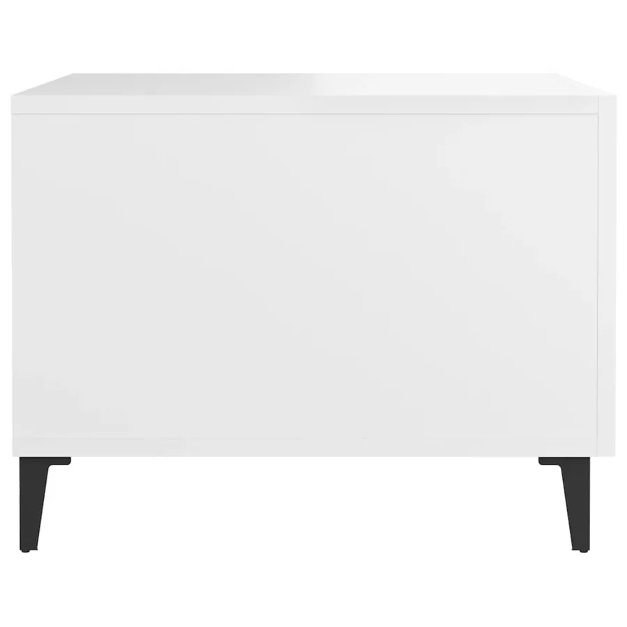 Tables basses avec pieds en métal 2 pcs Blanc 50x50x40 cm - 8