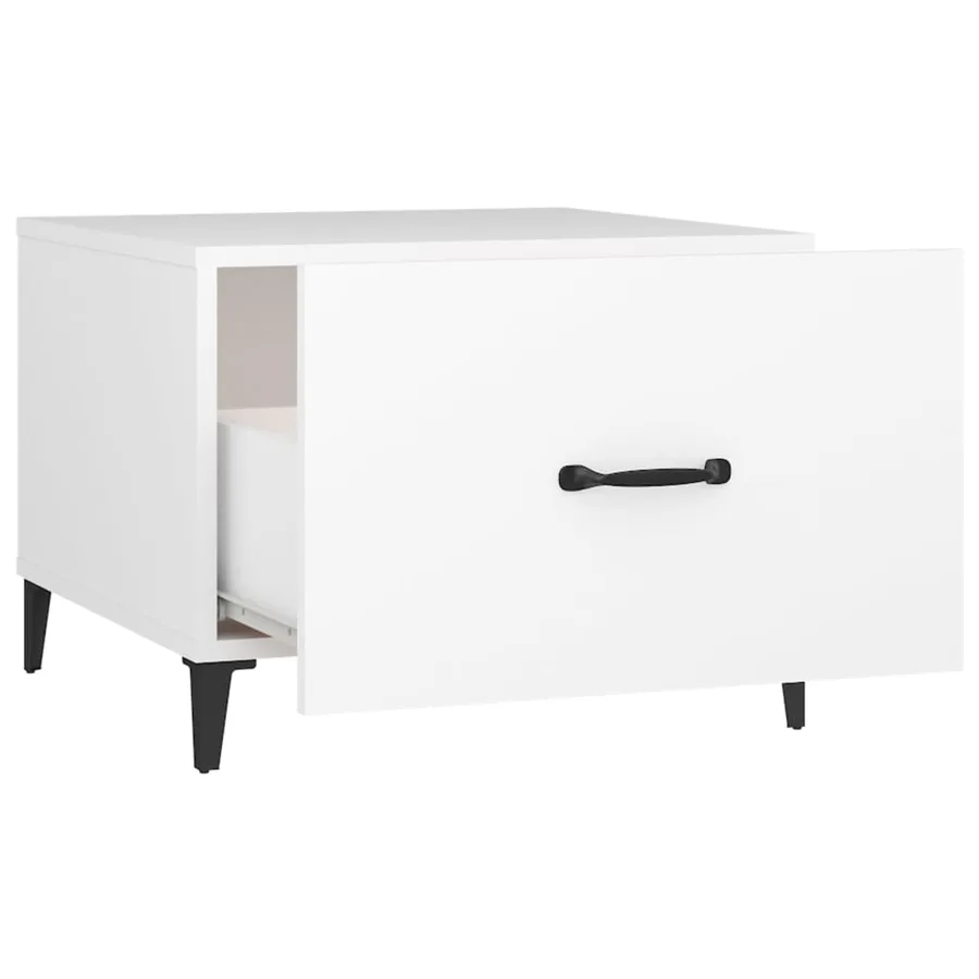 Tables basses avec pieds en métal 2 pcs Blanc 50x50x40 cm - 9