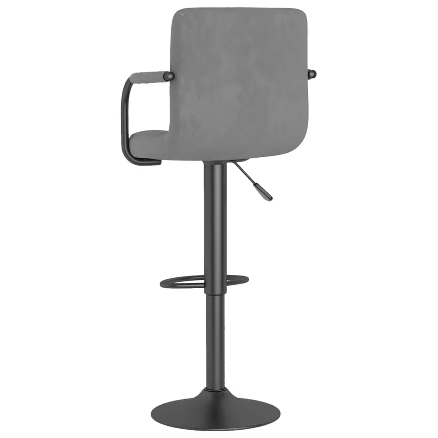 Tabourets de bar lot de 2 gris clair velours - 6