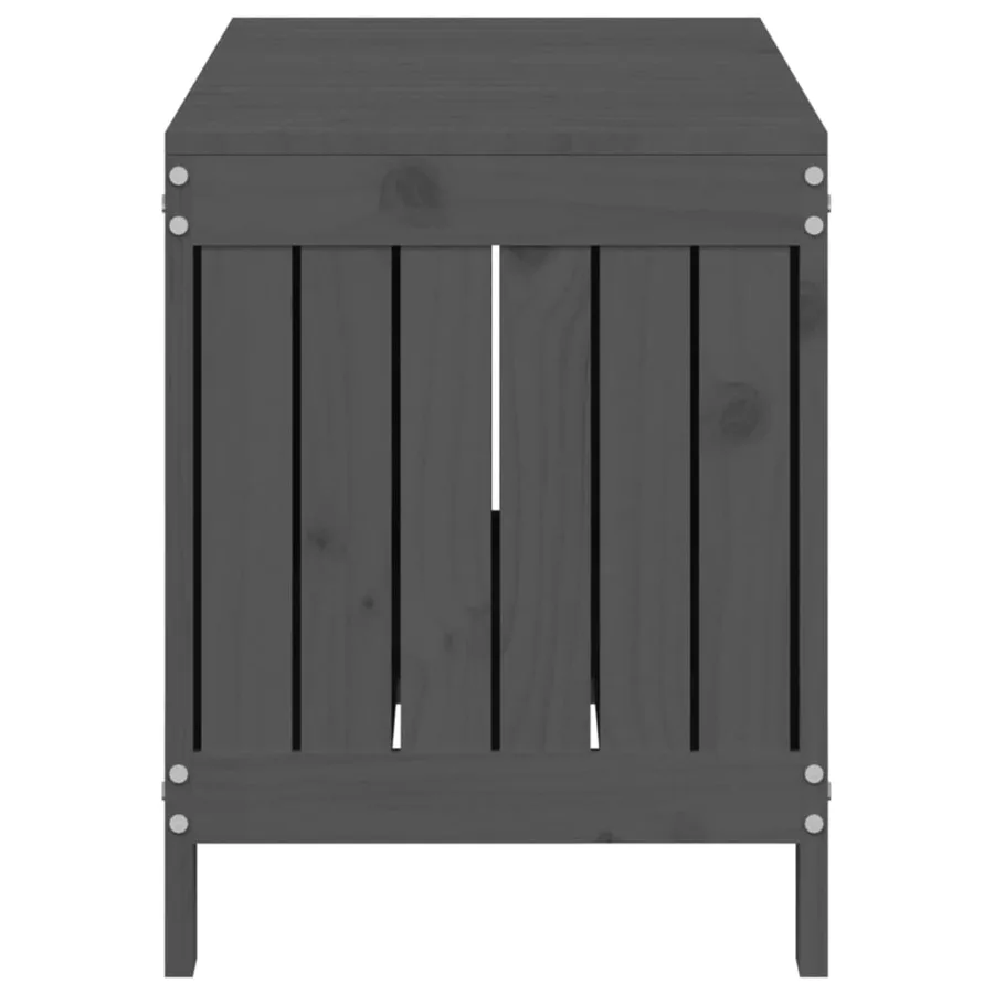 Boîte de rangement de jardin Gris 108x42,5x54 cm Bois de pin - 7