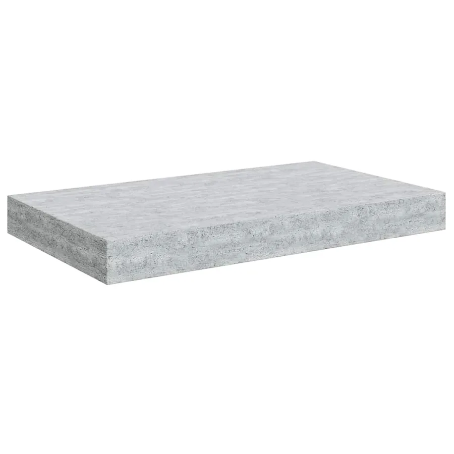 Étagère murale flottante gris béton 40x23,5x3,8 cm MDF - 2