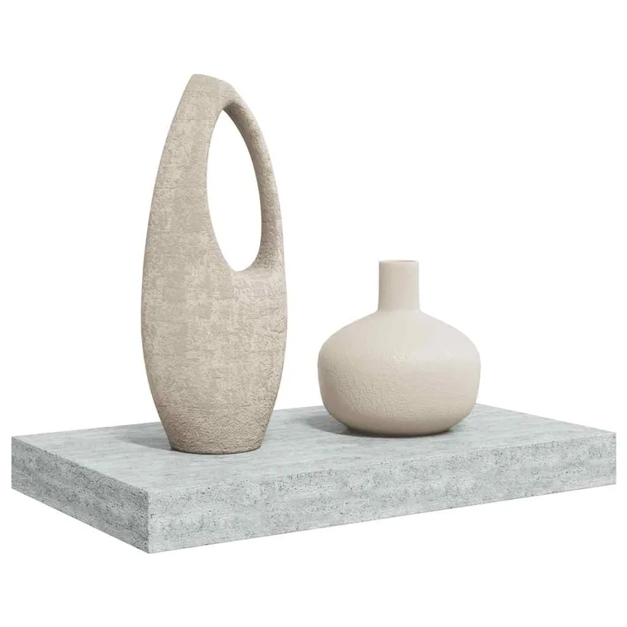 Étagère murale flottante gris béton 40x23,5x3,8 cm MDF - 5