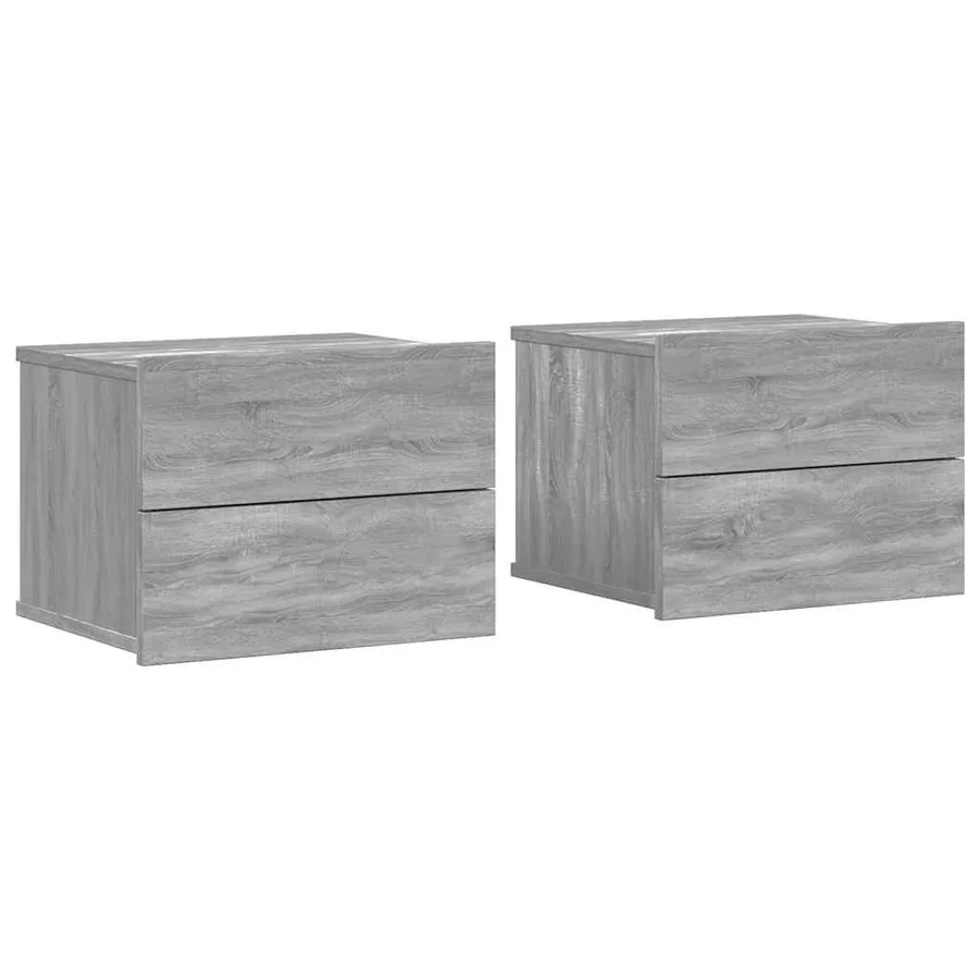 Tables de chevet 2 pcs Sonoma gris 40x30x30cm Bois d'ingénierie - 2