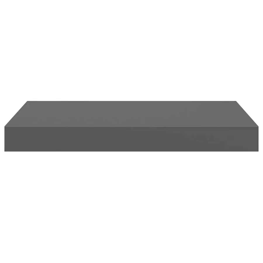 Étagère murale flottante 2 pcs Gris brillant 40x23,5x3,8 cm MDF - 6