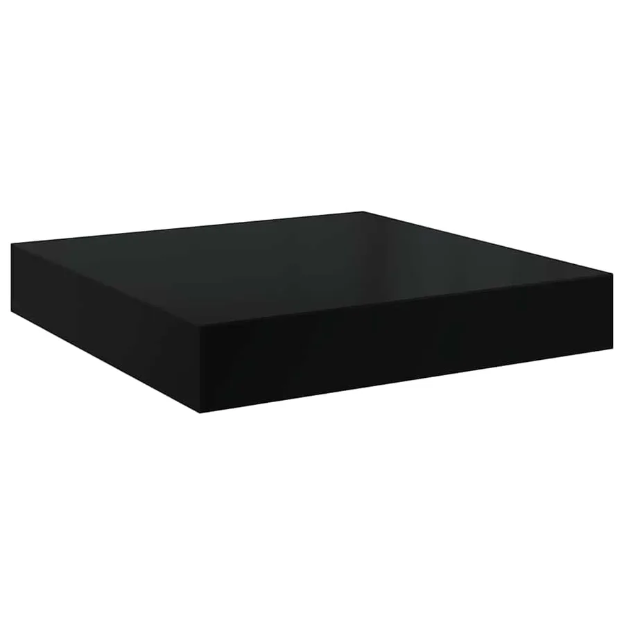 Étagère murale flottante 2 pcs Noir brillant 40x23,5x3,8 cm MDF - 7