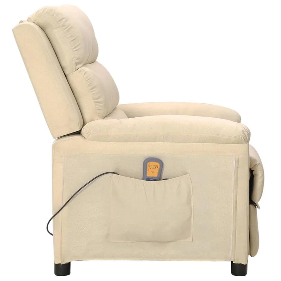 Fauteuil de massage Crème Tissu - 3