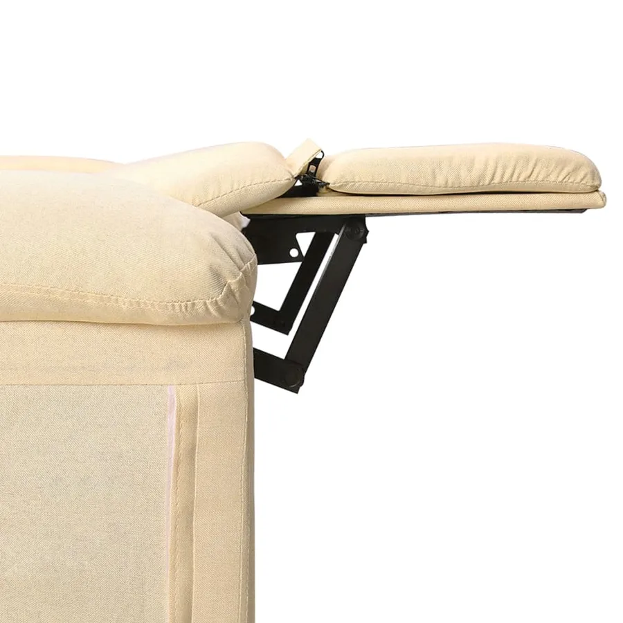 Fauteuil de massage Crème Tissu - 8