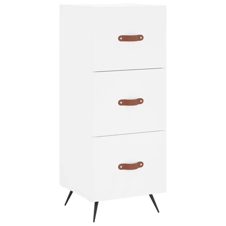 Buffet blanc 34,5x34x90 cm bois d'ingénierie - 2