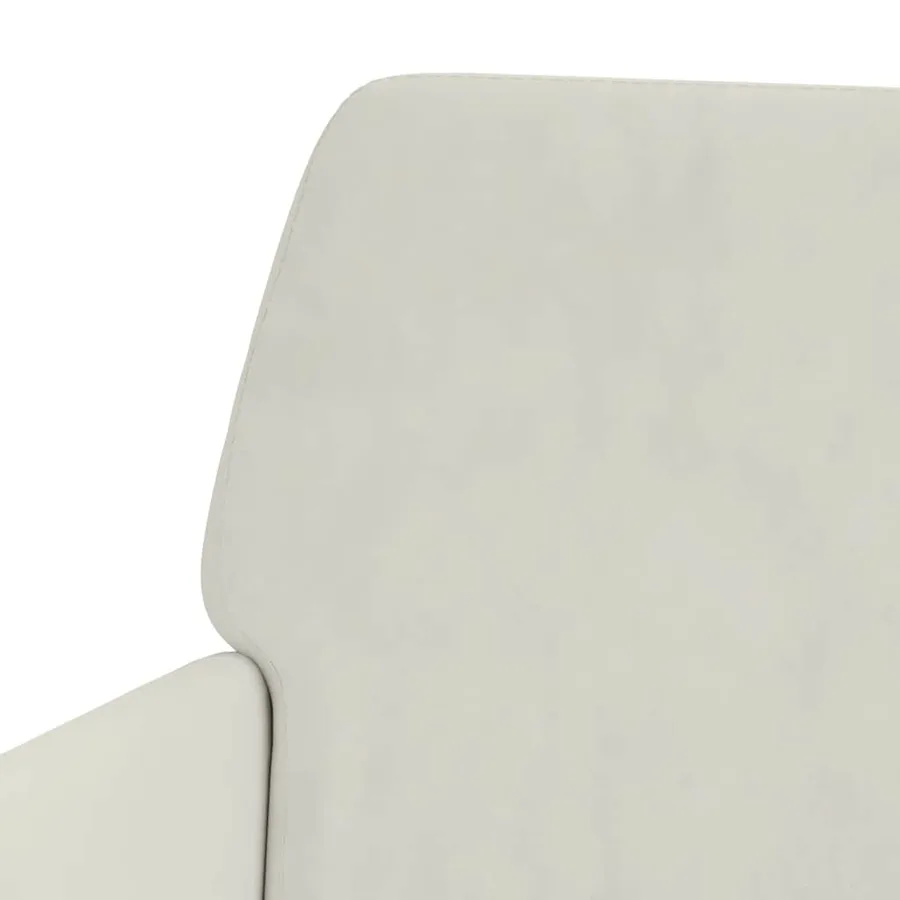 Banc Crème 108x79x79 cm Velours - 6
